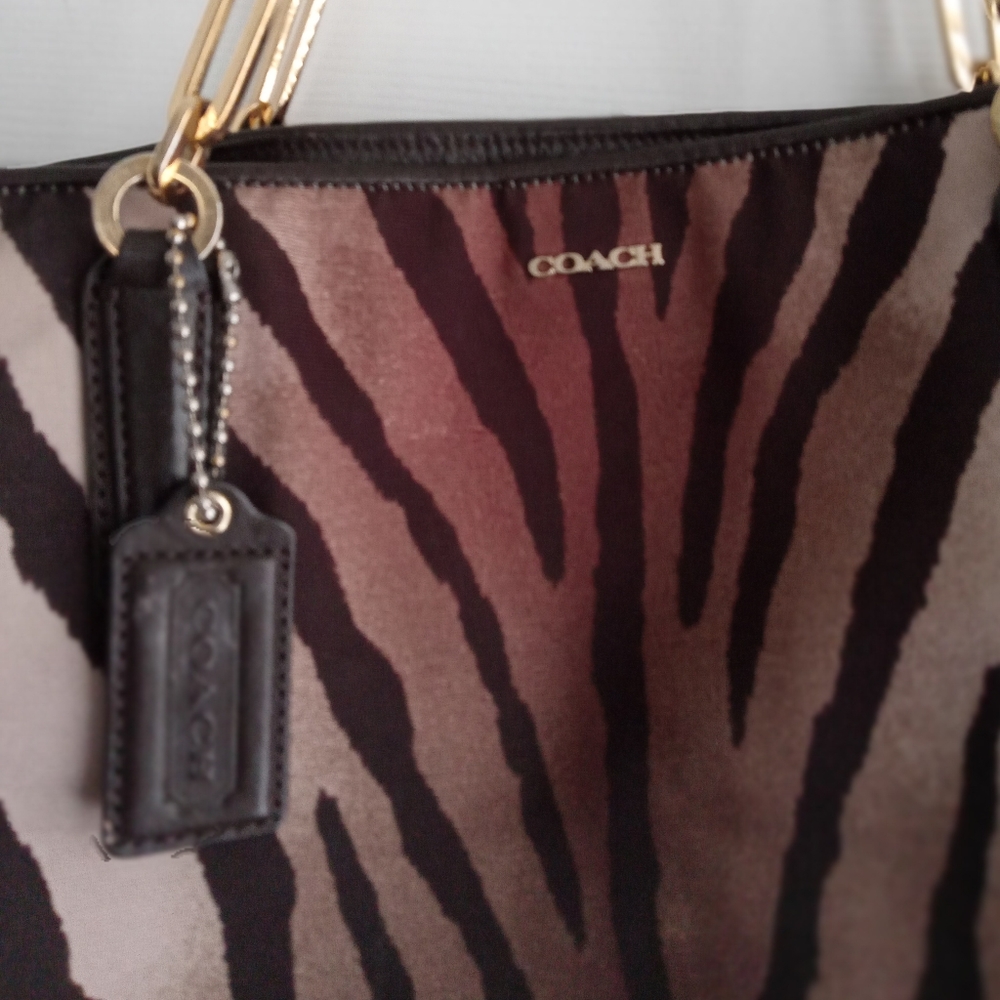 Authentic Coach Limited Edition Zebra Print Madison Tote